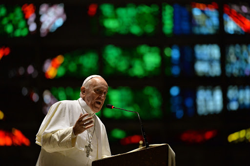 Papa Francisco na catedral do Rio de Janeiro, dia 25 de julho de 2013 &#8211; it