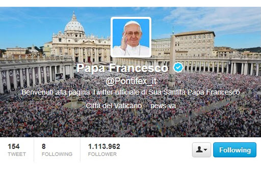 Tutti i messaggi del papa su Twitter