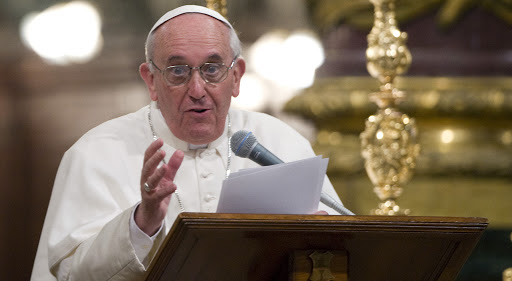 Pope Francis giving homily &#8211; it