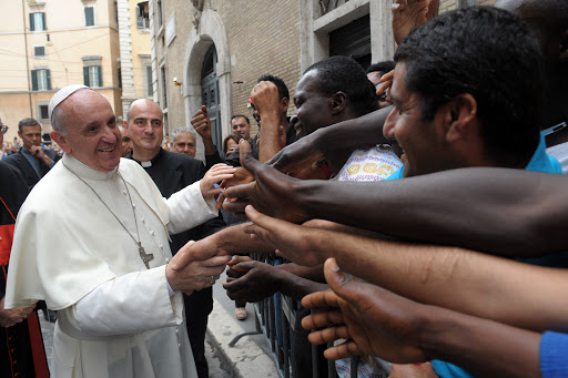 Pope Francis during a visit to the Astalli centre &#8211; CPP