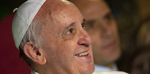 Pope Francis smiling &#8211; it