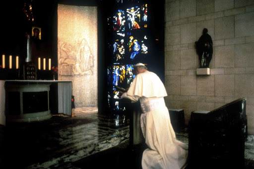 Pope John Paul II prays in his private chappel at the Vatican 1978 &#8211; it