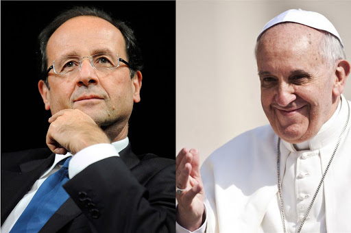 Hollande and Pope Francis