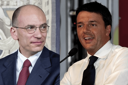 Matteo Renzi (R) and Enrico Letta (L) &#8211; it