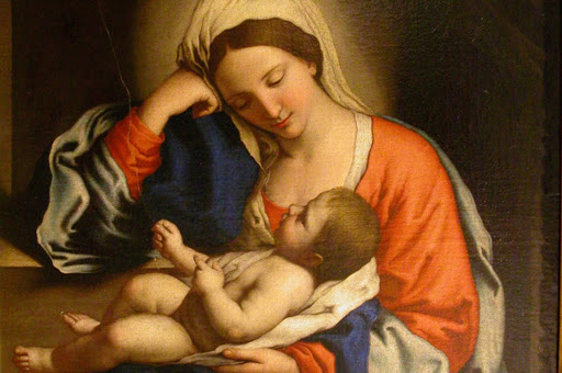 Madonna con Bambino e uccellino &#8211; Giovan Battista Salvi