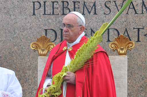 Pope Francis during the Palm Sunday celebration 1