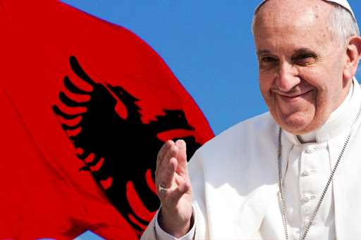 Pope Francis &amp; Albanian Flag &#8211; it