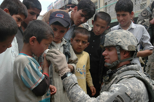 A soldier with the child 1