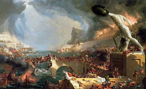 Thomas Cole &#8220;The Course of Empire Destruction&#8221; (1836)