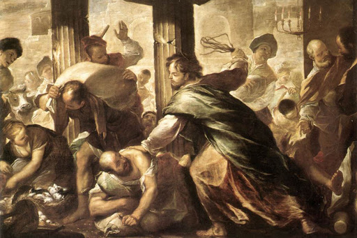 Christ Cleansing the Temple &#8211; Luca Giordano