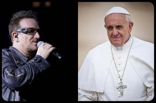 Pope Francis © Marcin Mazur &#8211; CC &amp; Bono &#8211; U2 &#8211; © Federico Eduardo Ratier-CC &#8211; it
