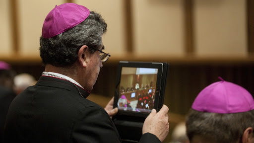 Bishop with a tablet computer &#8211; it