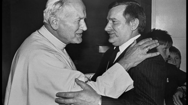 John Paul II and Leech Walesa