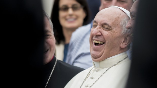 popefrancis laughing