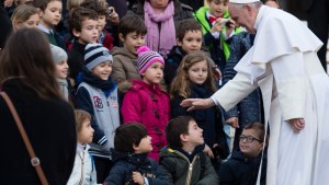 Pope Francis blesses children