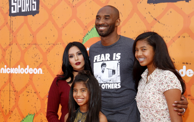 Kobe Bryant e famiglia. Foto: Bigstock