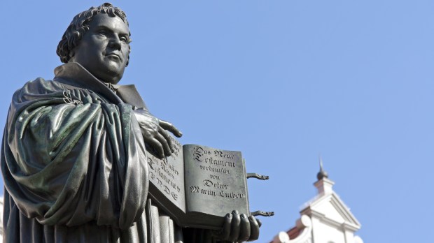Monument of Martin Luther. It was the first public monument of the reformer, designed 1821 by J. G. Schadow, Wittenberg