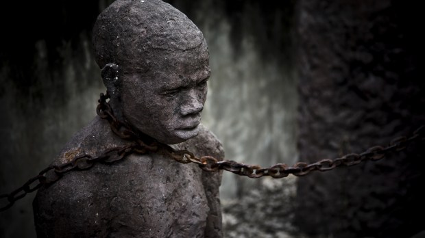 Statue of a child slave in Zanzibar.