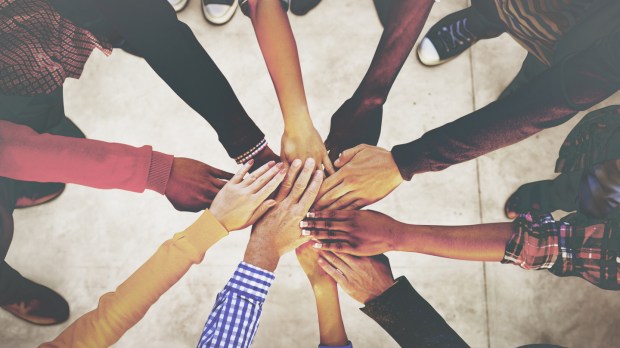 Hands Holding Teamwork Cooperation Togetherness Concept