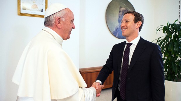 Pope Francis meets Mark Zuckerberg 2
