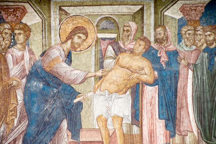 07 &#8211; WEB &#8211; HJ001 &#8211; Healing of Dropsical Man, Decani Moneatary fresco, Serbia