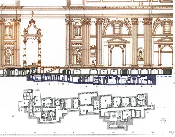 ST PETER BASILICA-VATICAN-NECROPOLIS-ROME-Plan_of_the_Necropolis-digitalisiert von Mogadir-CC