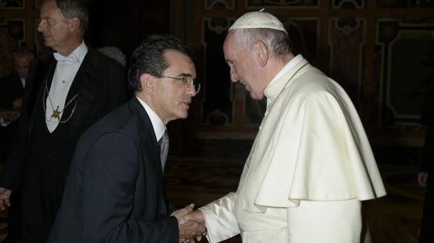 Luis Somoza meet Pope Francis