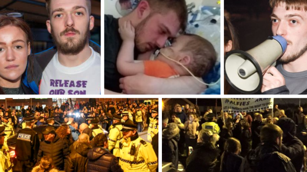 Alfie Evans protesto pais