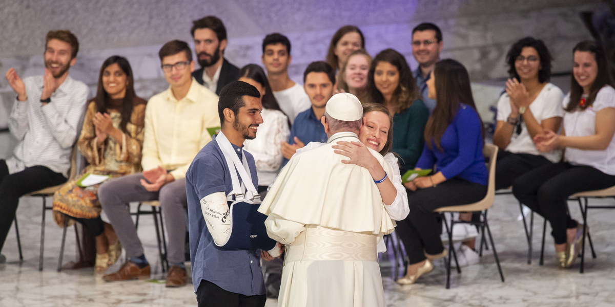 POPE FRANCIS MEETING YOUTH