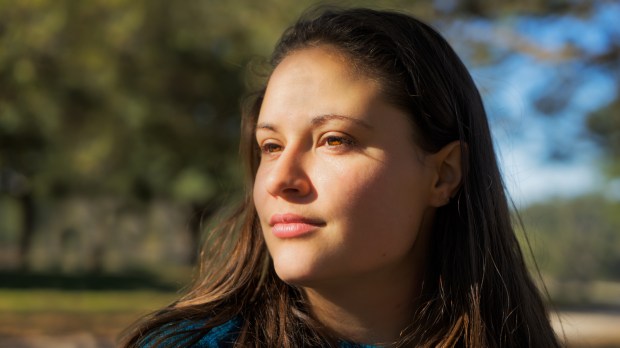 young woman sunlight