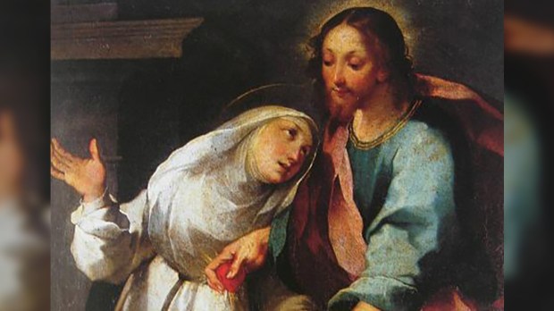 SAINT CATHERINE OF SIENA AND JESUS