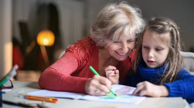 grandmother and granddaughter