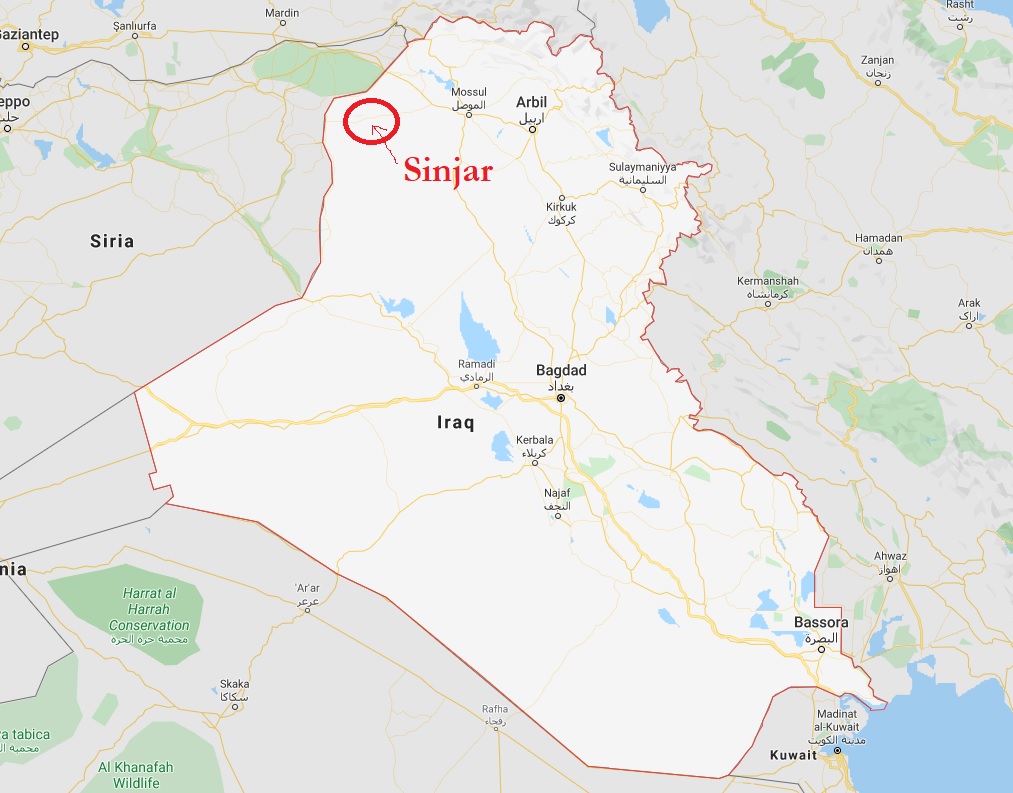 IRAQ, SINJAR, MAP