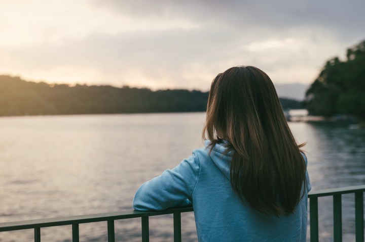 GIRL, VIEW, LAKE