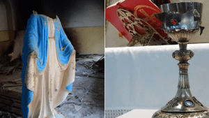 Imagens e objetos sacros profanados pelo Estado Islâmico