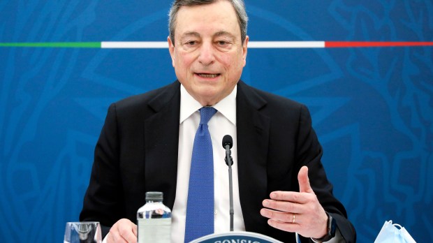 Mario Draghi, Italy's prime minister