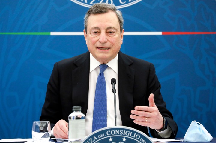 Mario Draghi, Italy's prime minister