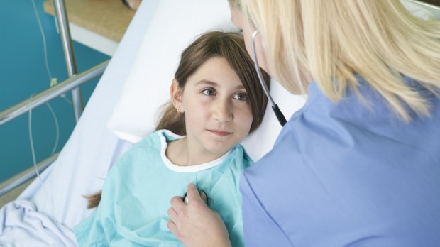 GIRL, HOSPITAL, BED