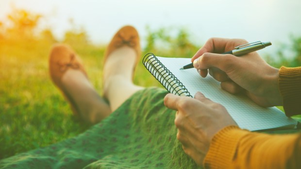 GIRL, WRITE, PARK