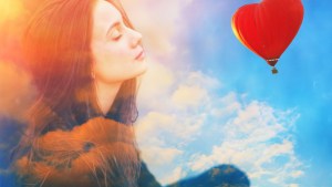 woman, psychology, baloon, dreaming, heart