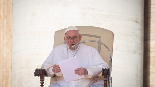 Pope Francis during his weekly general audience in St. Peter's square at the Vatican