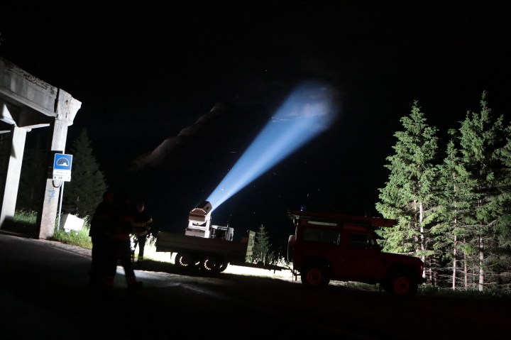 Ice serac that collapsed on the Marmolada, near Punta Rocca, killing four people-AFP