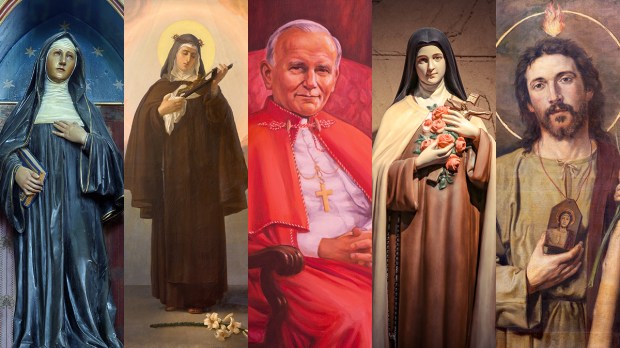 Saint-Therese-of-Child-Jesus-Teresa-of-Avila-St.-Margaret-Mary-Alacoque-St.-John-Paul-II-St.-Jude-Thaddeus