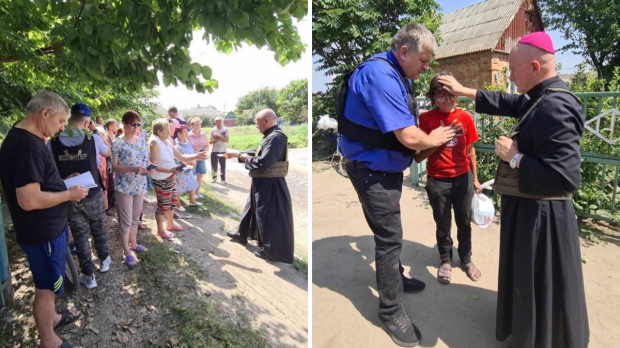 posługa bp. Jana Sobiło w czasie wojny na Ukrainie