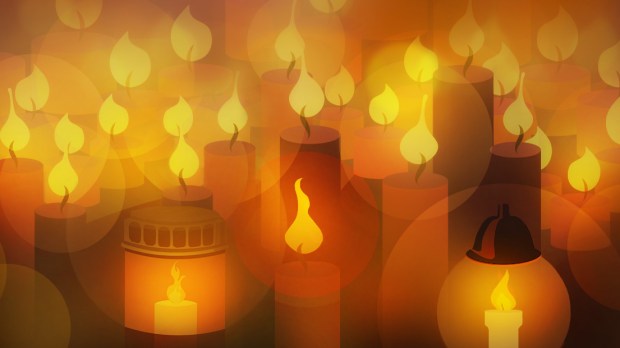 CANDELE PER PREGHIERE COMMEMORAZIONE FEDELI DEFUNTI